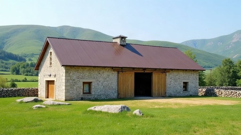 Bac acier en Lozère, choisir une teinte qui se fond