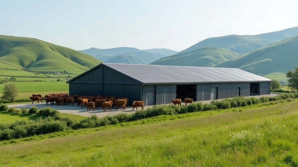 Toiture agricole dans le Cantal, un pays d'herbe