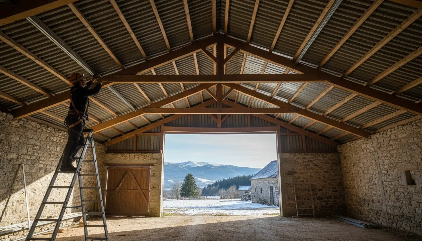 Charpente agricole et charge de neige